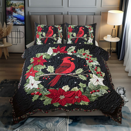 Cardinal Christmas Wreath WP2311005CL Duvet Cover Set