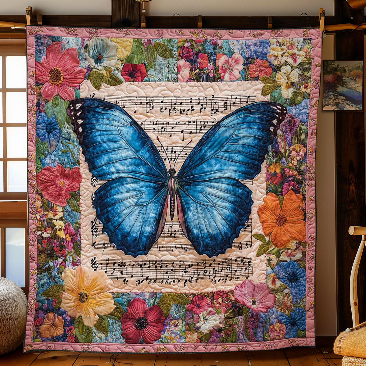 Butterfly Notes WN0801038CL Quilt