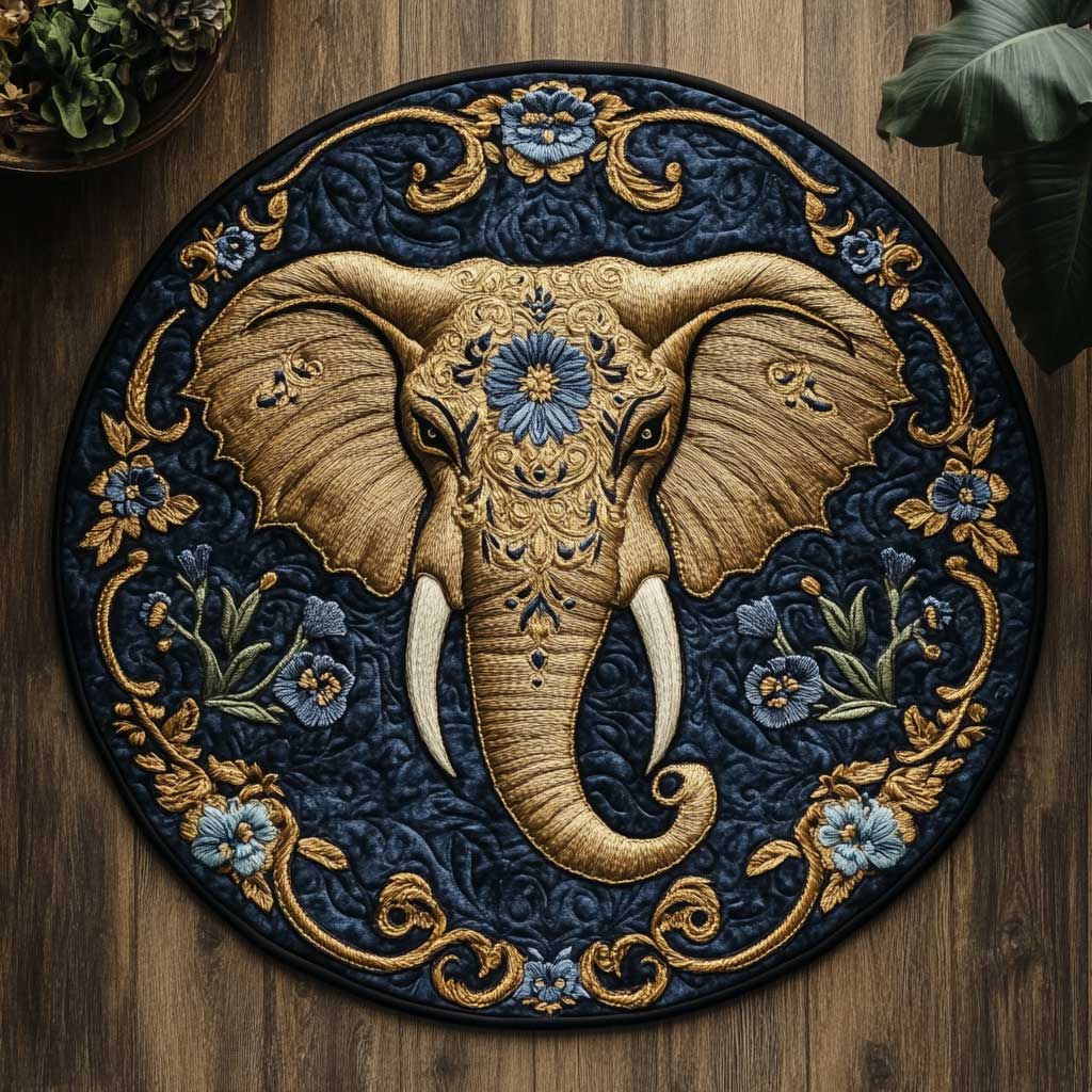 Noble Elephant WN2904040CL Quilted Round Mat
