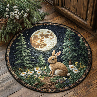Moonlit Rabbit CW1107033CL Quilted Round Mat