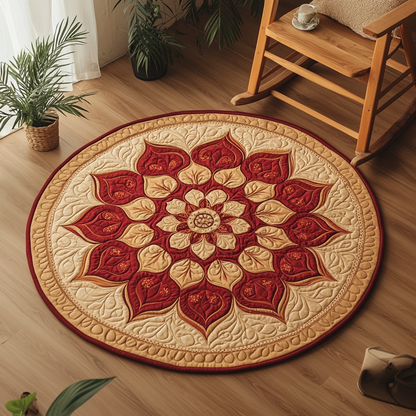 Red Mandala XR1403010CL Quilted Round Mat