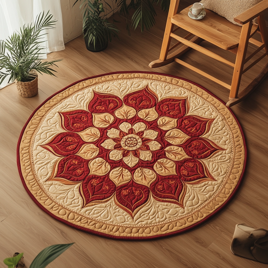 Red Mandala XR1403010CL Quilted Round Mat