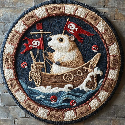 Capybara Ahoy WN1205003CL Quilted Round Mat