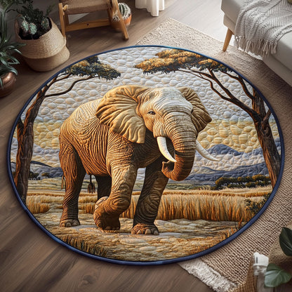 Majestic Elephant WJ2804031CL Quilted Round Mat