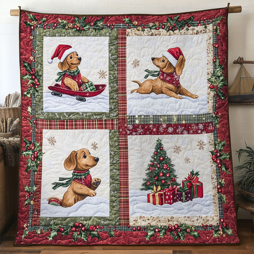 Winter Wonder Dachshund WN1211137CL Quilt