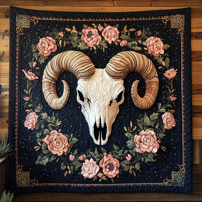 Floral Ram Skull CW0707022CL Quilt