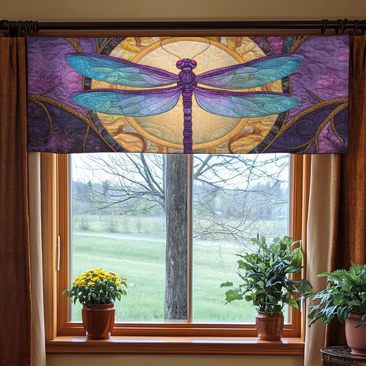 Lavender Dragonfly WX0805021CL Quilted Valance