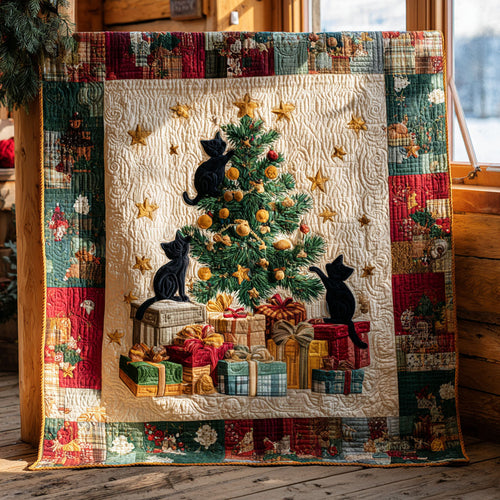 Christmas Eve Black Cat WN0711016CL Quilt