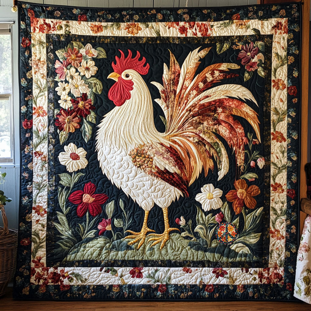 Vintage Chicken WJ0312037CL Quilt