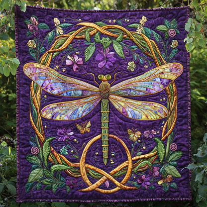 Lavender Dragonfly Elegance YR0301029CL Quilt