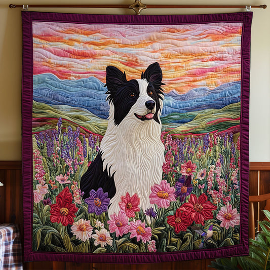 Border Collie In Highland WY1812025CL Quilt