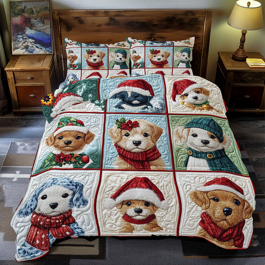 Santa Puppy WY2911101CL Duvet Cover Set