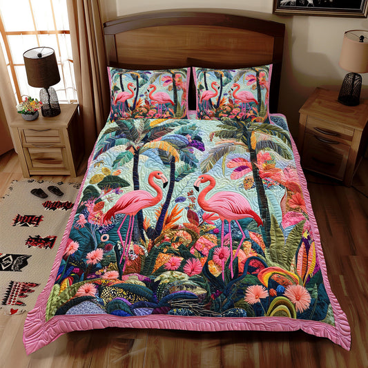 Flamingo In Forest WX1112071CL Duvet Cover Set
