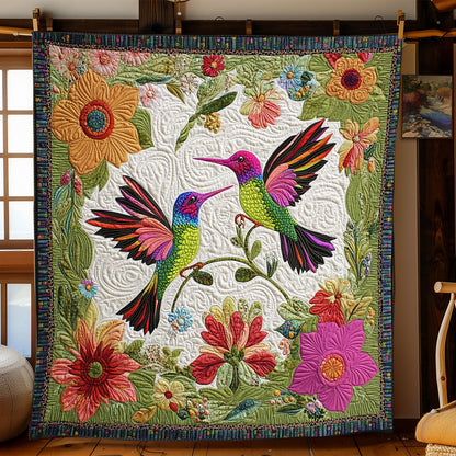 Hummingbird Couple WJ0701009CL Quilt