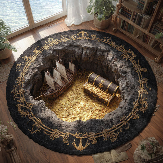 Pirate’s Treasure Pit WN2909044CL Quilted Round Mat