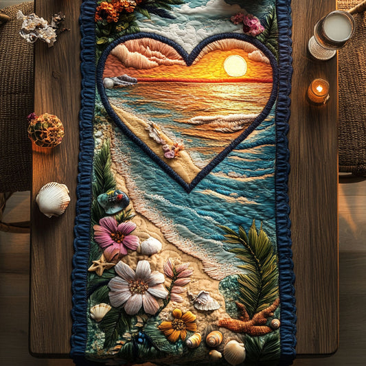Heart Of Sunset WN0307029CL Quilted Table Runner