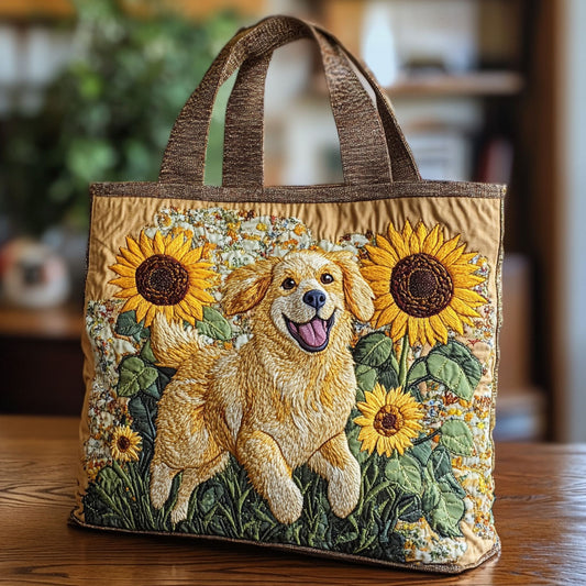 Golden Blossom CW3009009CL Quilted Tote Bag