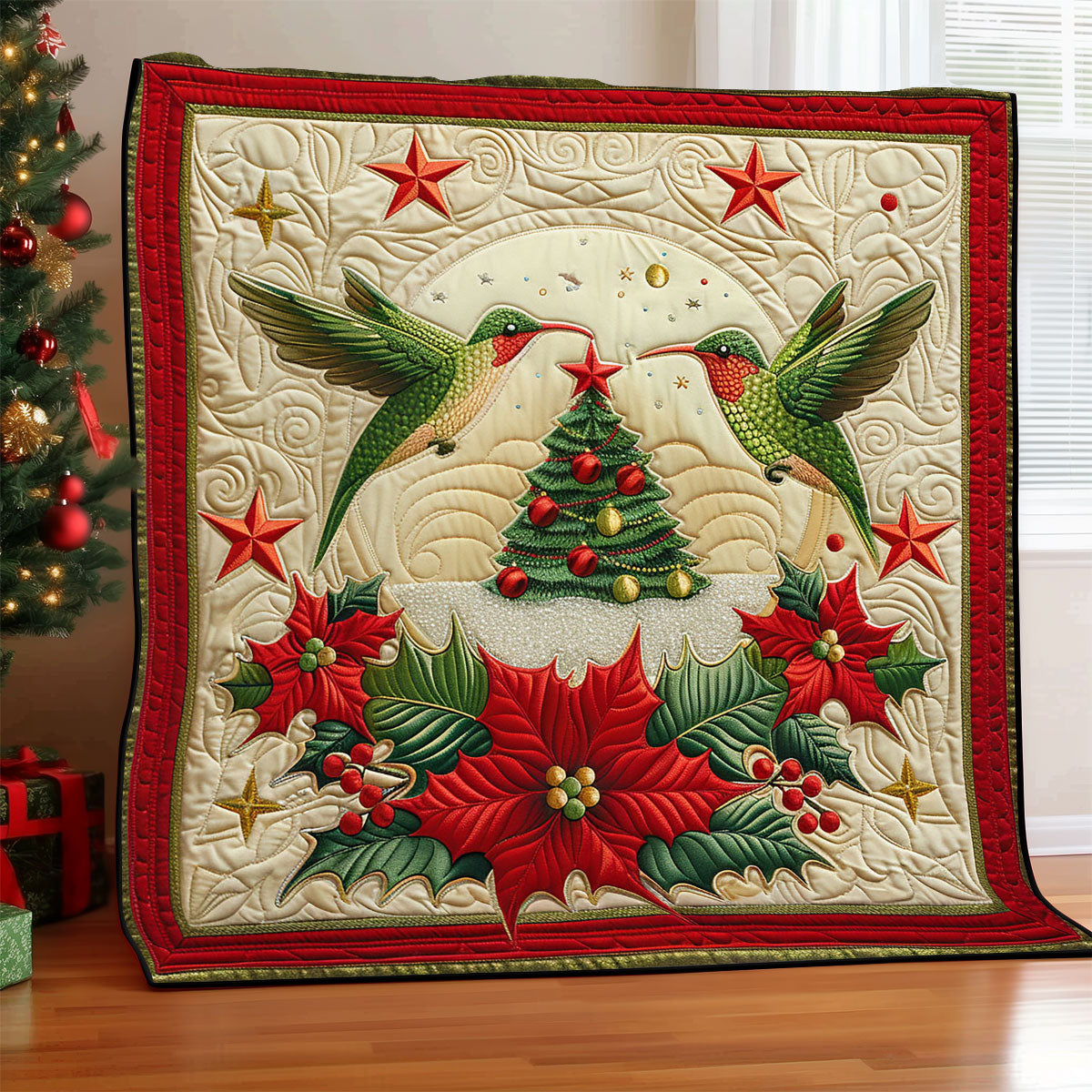 Christmas Hummingbird CW0411002CL Quilt