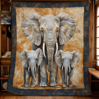 Elephant Family WY0602141CL Quilt
