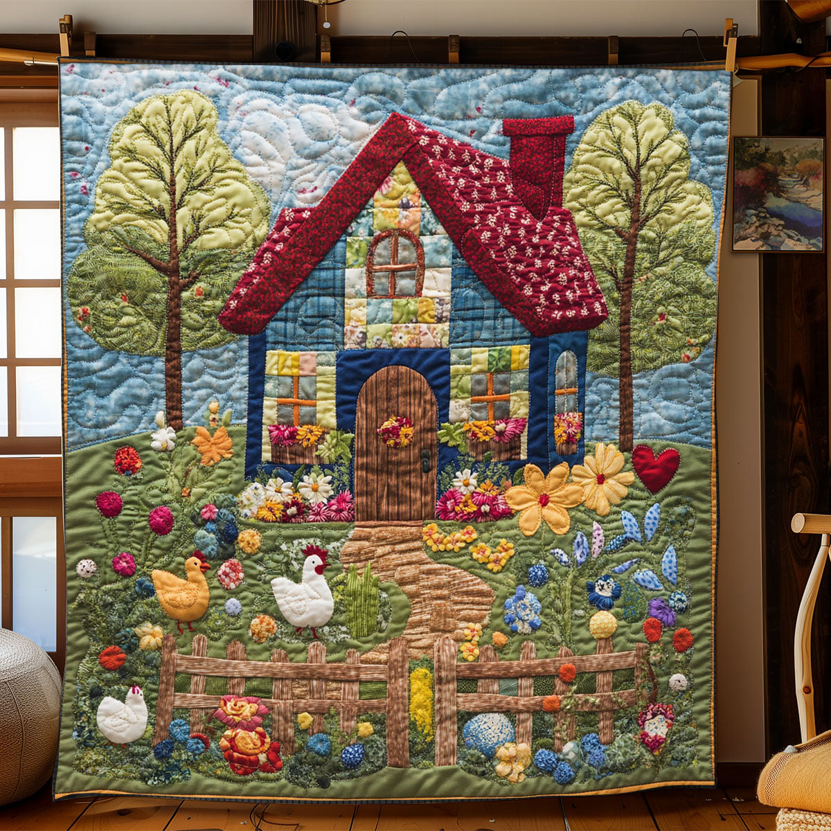 Cozy Storybook FarmHouse WJ1803010CL Quilt