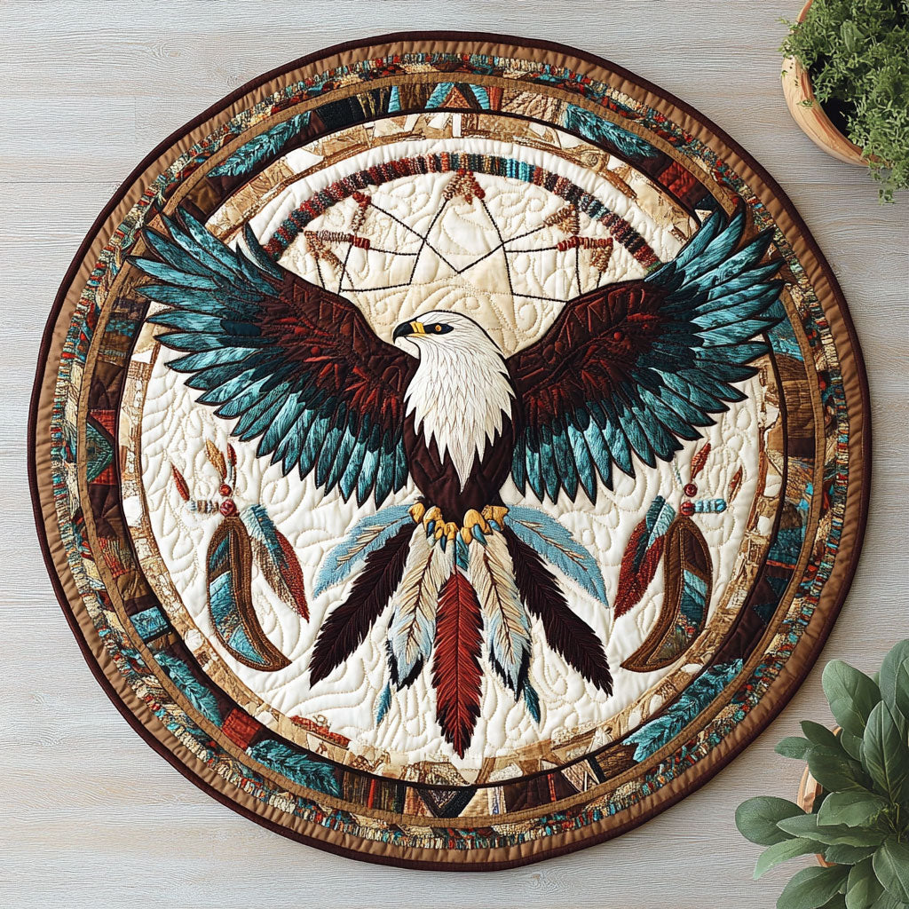 Eagle Dreamcatcher CW1807050CL Quilted Round Mat