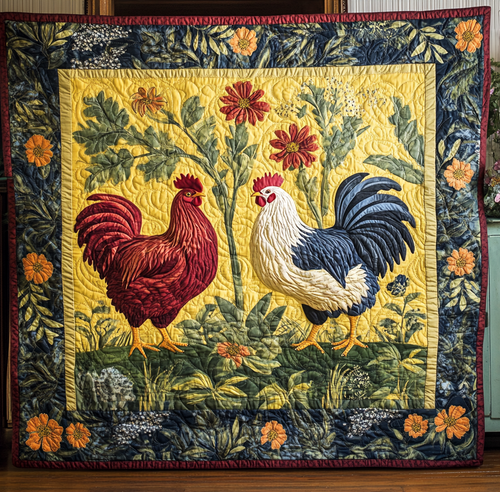 Rustic Roosters YR0401011CL Quilt