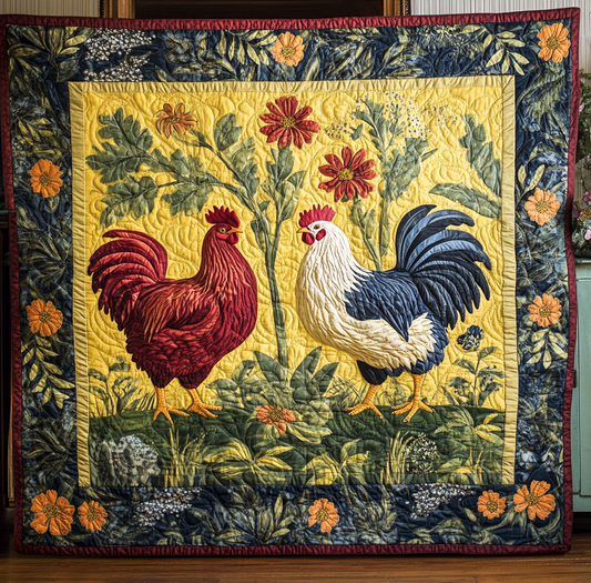Rustic Roosters YR0401011CL Quilt