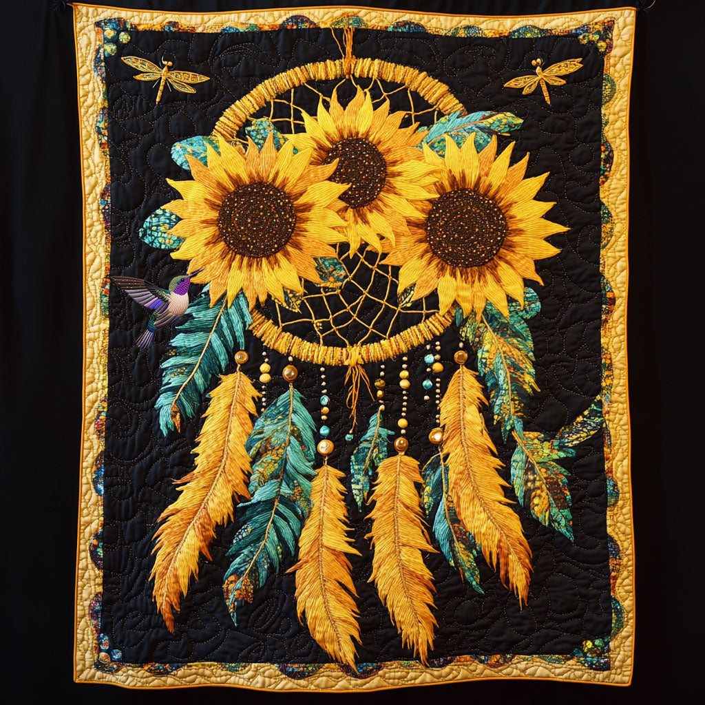 Sunflower Dreamcatcher WY1912058CL Quilt