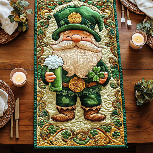 Gnome Of The Green Hat WN1407009CL Quilted Table Runner