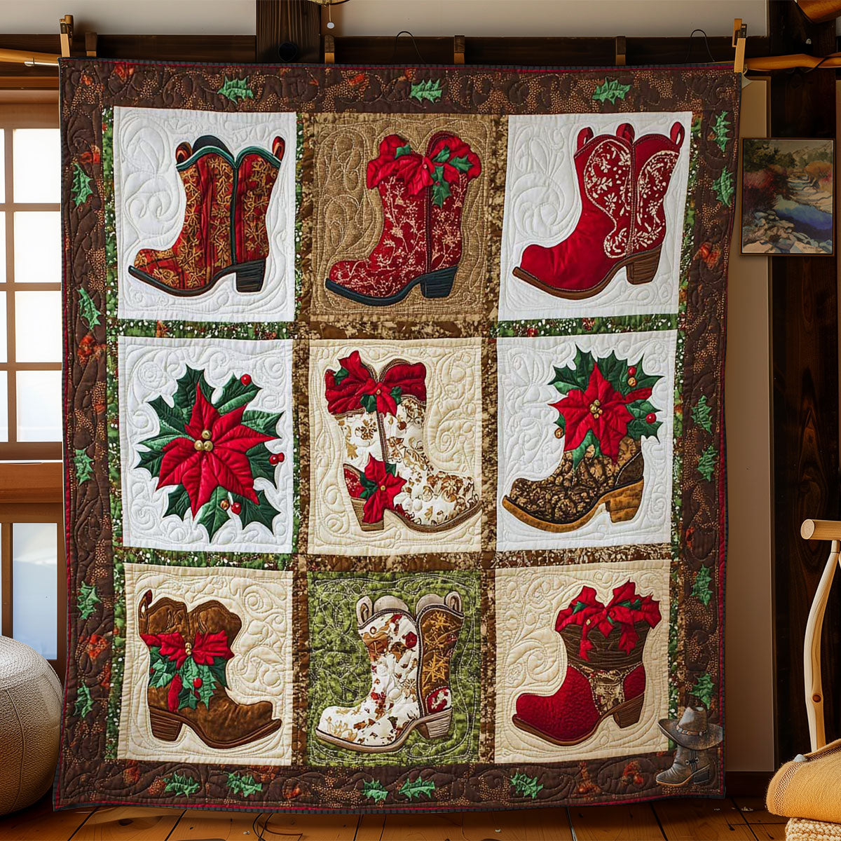 Boots Of Christmas Joy WN2211040CL Quilt