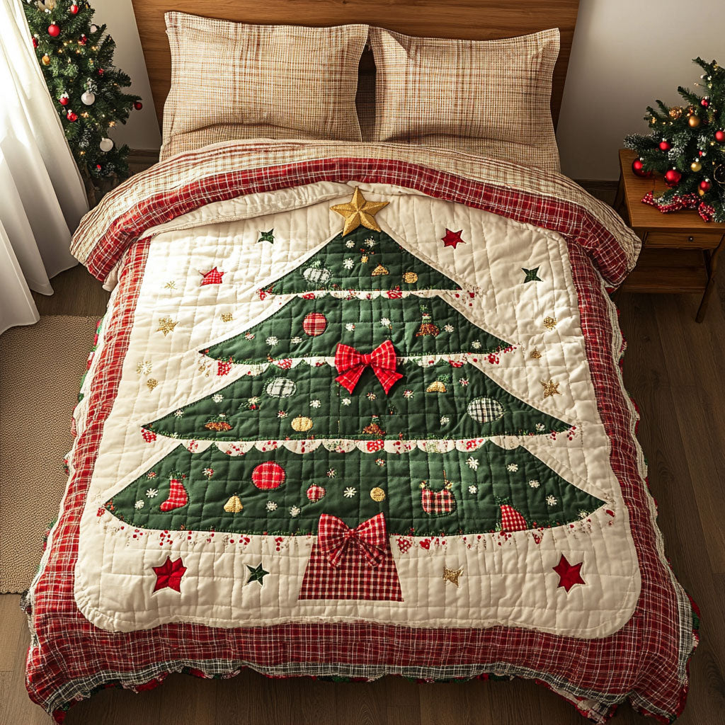 Holiday Quilt Christmas Tree WN1211061CL Duvet Cover Set