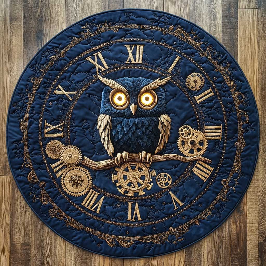 Ancient Owl WN0905051CL Quilted Round Mat