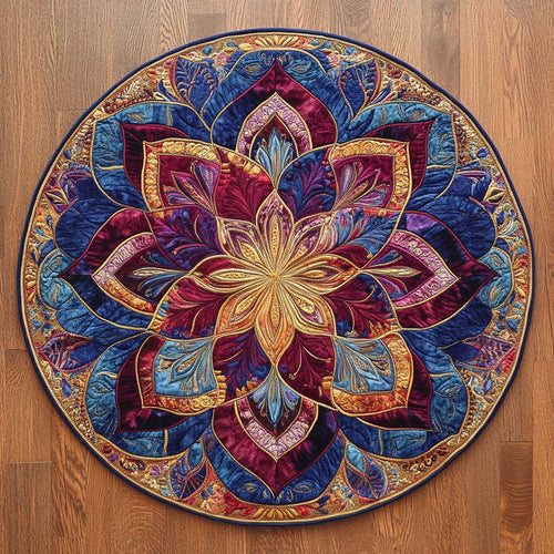 Burnished Mandala WN1705006CL Quilted Round Mat