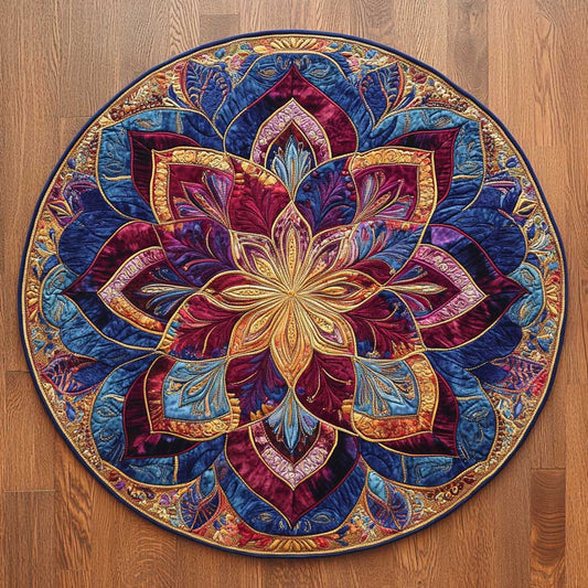 Burnished Mandala WN1705006CL Quilted Round Mat