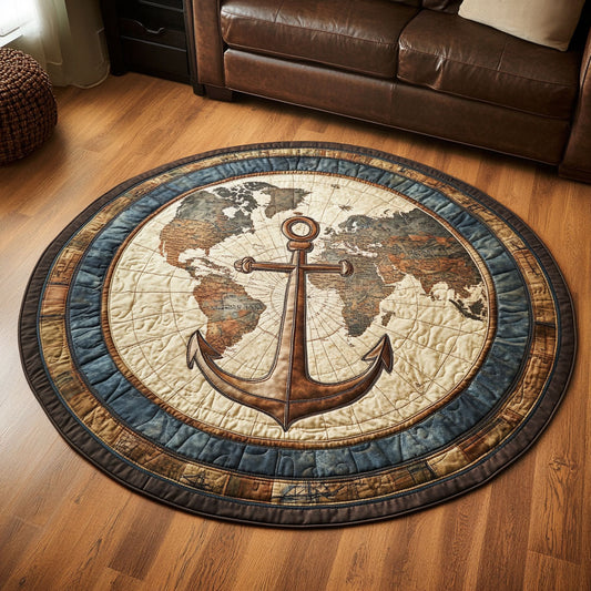 Vintage Anchor CP0110062CL Quilted Round Mat