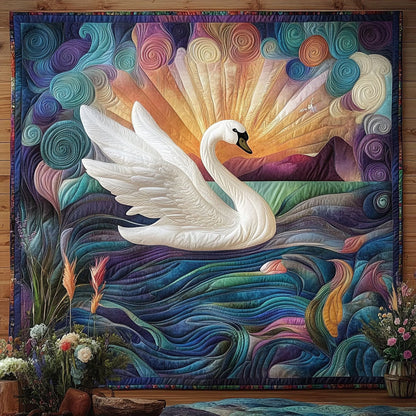 Elegant White Swan WJ0304006CL Quilt