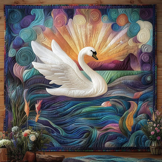 Elegant White Swan WJ0304006CL Quilt