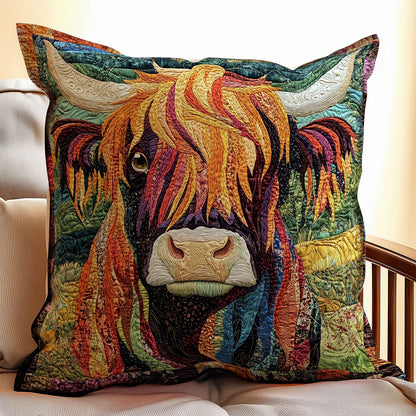 Highland Cow WX0601110CL Quilt Pillow Case