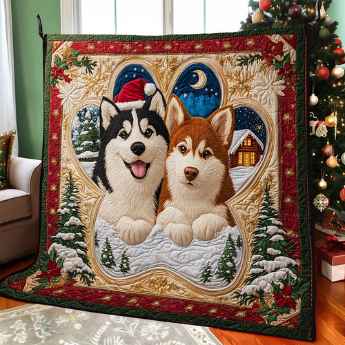 Cozy Huskies CP0611025CL Quilt