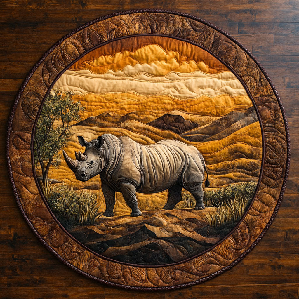 Rhino Dream CM0605014CL Quilted Round Mat