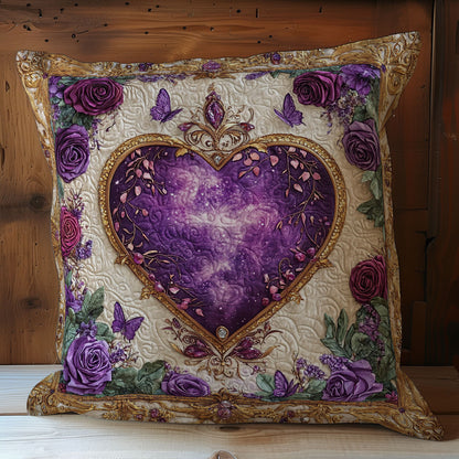 Purple Heart In Rose WY2401029CL Quilt Pillow Case