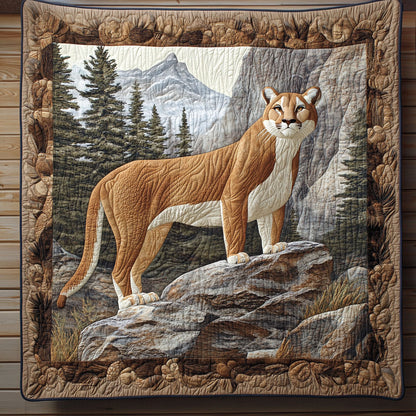 Big Cat On Rock CP0406045CL Quilt