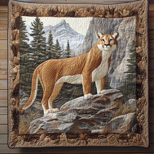 Big Cat On Rock CP0406045CL Quilt