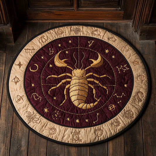 Scorpio Sigil CP1707024CL Quilted Round Mat