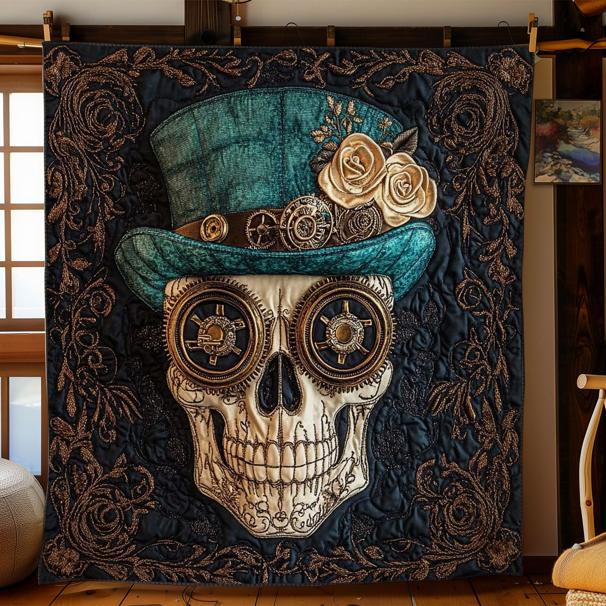 Golden Skull WN1005027CL Quilt
