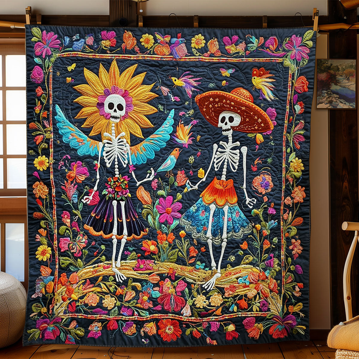 Skeleton Rhythm Bloom WN1607033CL Quilt