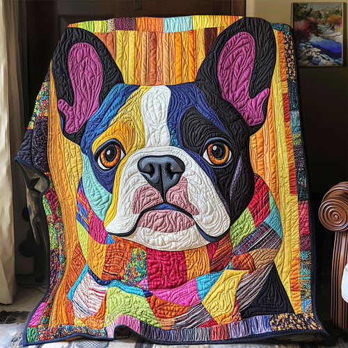 Coloful French Dog CP1405037CL Quilt