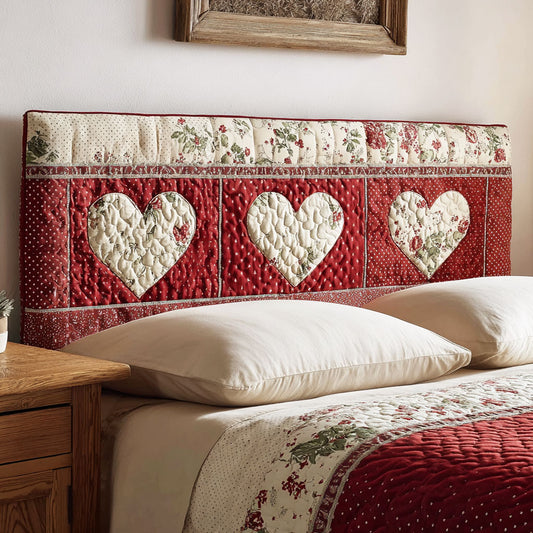 Rustic Hearts CP1612021CL Quilted Headboard Slipcover