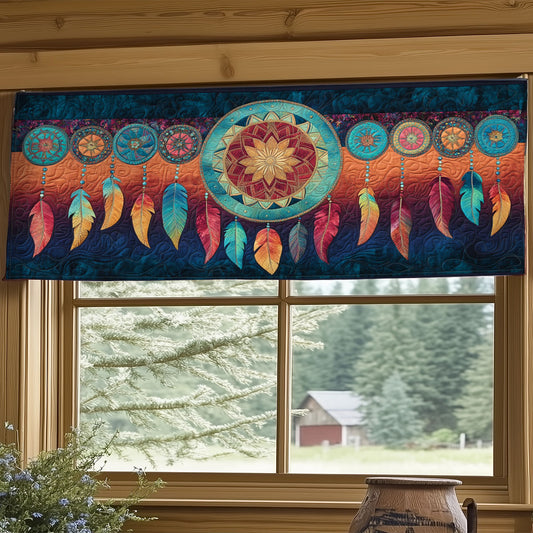 Vivid Feathers WY0605039CL Quilted Valance