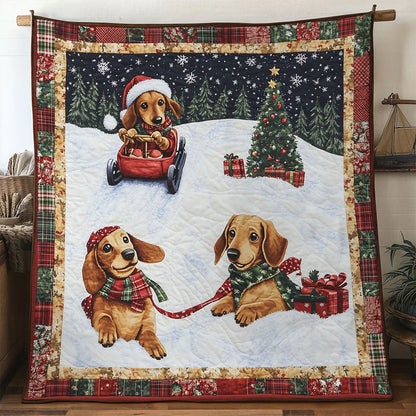 Christmas Woods Dachshund WN1211025CL Quilt